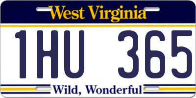 WV license plate 1HU365