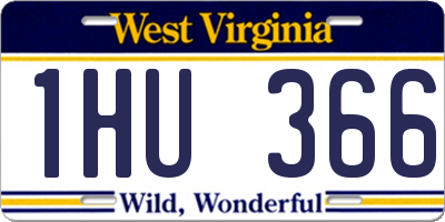 WV license plate 1HU366