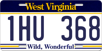 WV license plate 1HU368