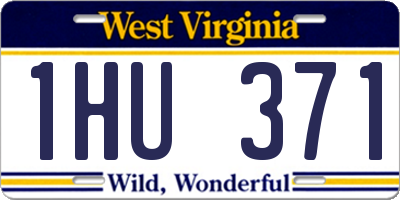 WV license plate 1HU371