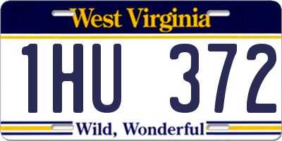 WV license plate 1HU372