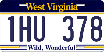 WV license plate 1HU378