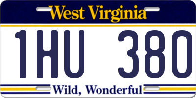 WV license plate 1HU380