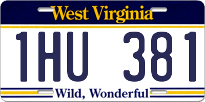 WV license plate 1HU381