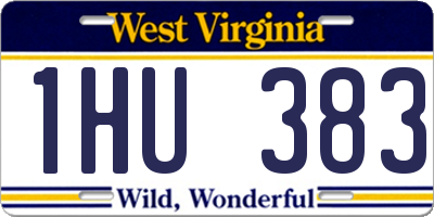 WV license plate 1HU383