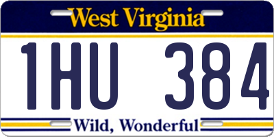 WV license plate 1HU384