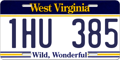 WV license plate 1HU385