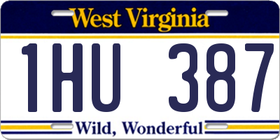 WV license plate 1HU387