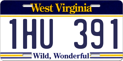 WV license plate 1HU391