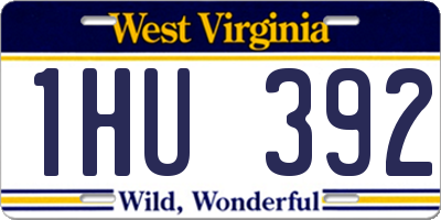 WV license plate 1HU392