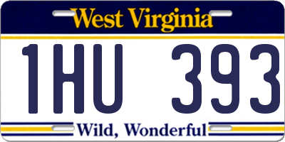 WV license plate 1HU393