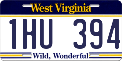 WV license plate 1HU394
