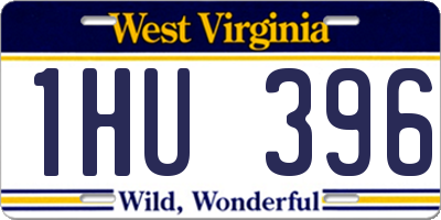 WV license plate 1HU396