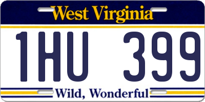WV license plate 1HU399