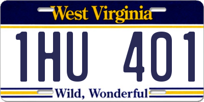 WV license plate 1HU401