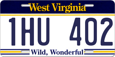 WV license plate 1HU402