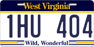 WV license plate 1HU404