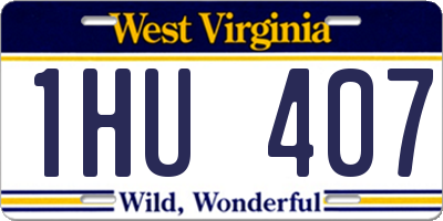 WV license plate 1HU407