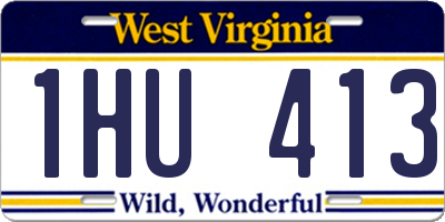 WV license plate 1HU413