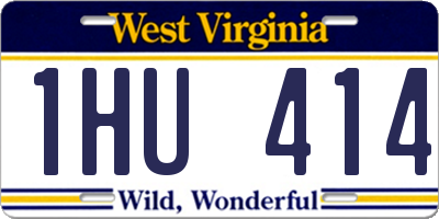 WV license plate 1HU414