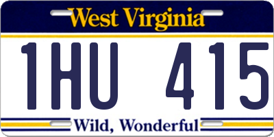 WV license plate 1HU415