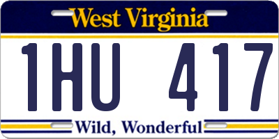 WV license plate 1HU417