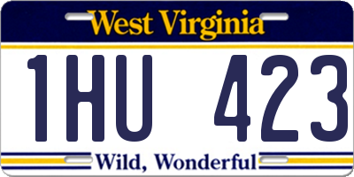 WV license plate 1HU423