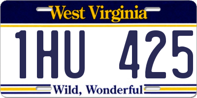 WV license plate 1HU425