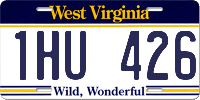 WV license plate 1HU426