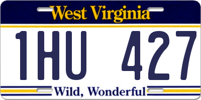 WV license plate 1HU427