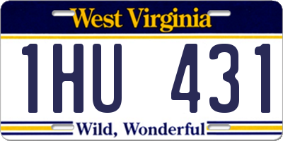 WV license plate 1HU431