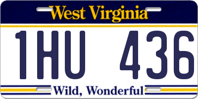 WV license plate 1HU436