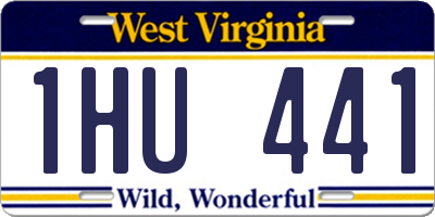 WV license plate 1HU441