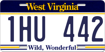 WV license plate 1HU442