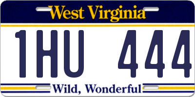 WV license plate 1HU444