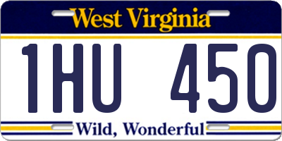 WV license plate 1HU450