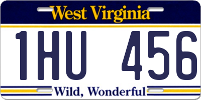WV license plate 1HU456