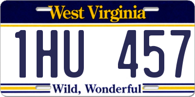 WV license plate 1HU457