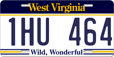 WV license plate 1HU464