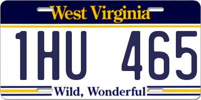 WV license plate 1HU465