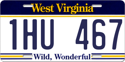 WV license plate 1HU467