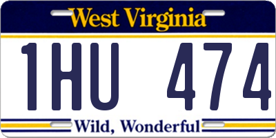 WV license plate 1HU474