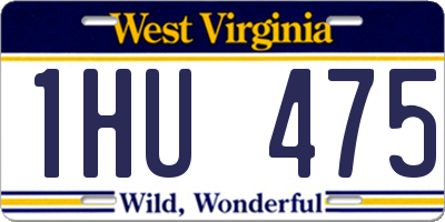 WV license plate 1HU475