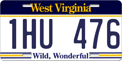 WV license plate 1HU476