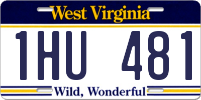 WV license plate 1HU481