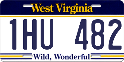 WV license plate 1HU482