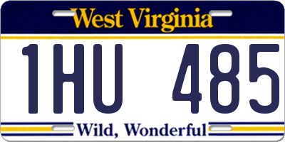 WV license plate 1HU485