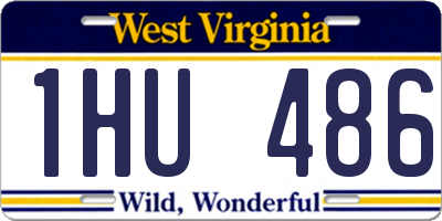 WV license plate 1HU486
