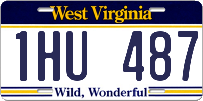 WV license plate 1HU487