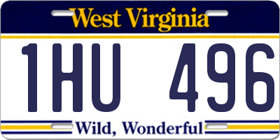 WV license plate 1HU496